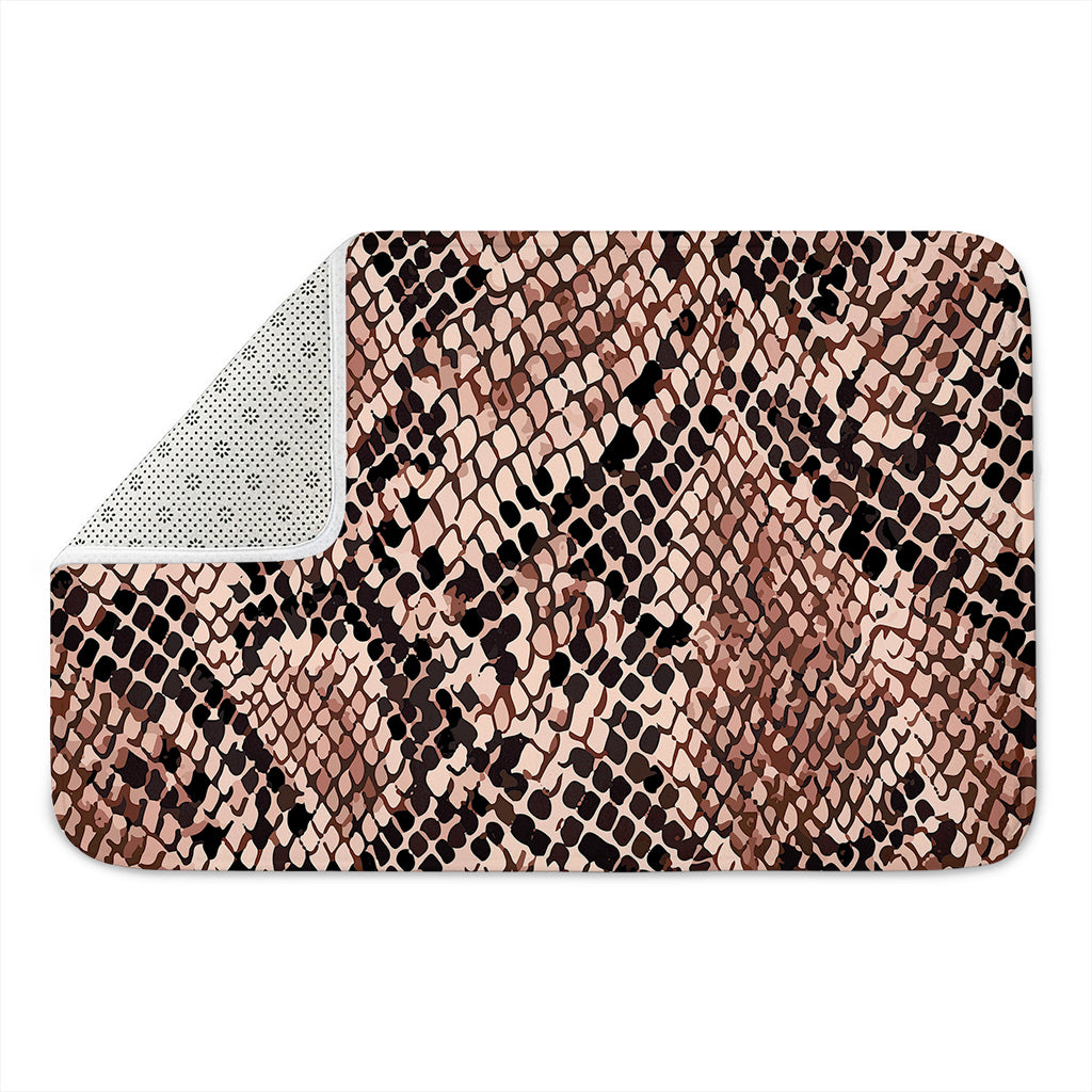 Watercolor Snakeskin Print Indoor Door Mat