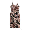Watercolor Snakeskin Print Jersey Midi Cami Dress