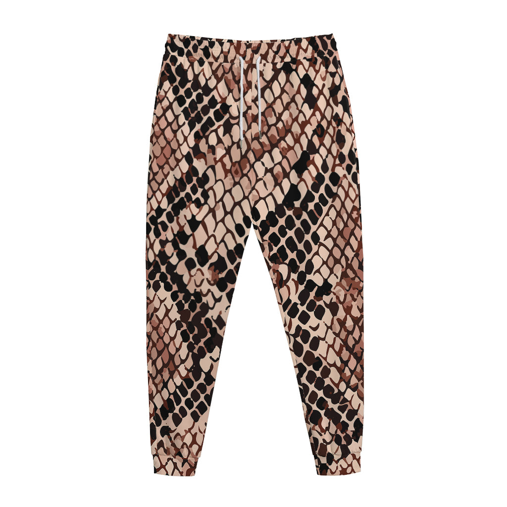 Watercolor Snakeskin Print Jogger Pants