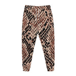 Watercolor Snakeskin Print Jogger Pants