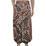 Watercolor Snakeskin Print Lantern Pants