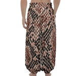 Watercolor Snakeskin Print Lantern Pants