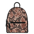 Watercolor Snakeskin Print Leather Backpack