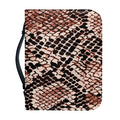 Watercolor Snakeskin Print Leather Bible Cover