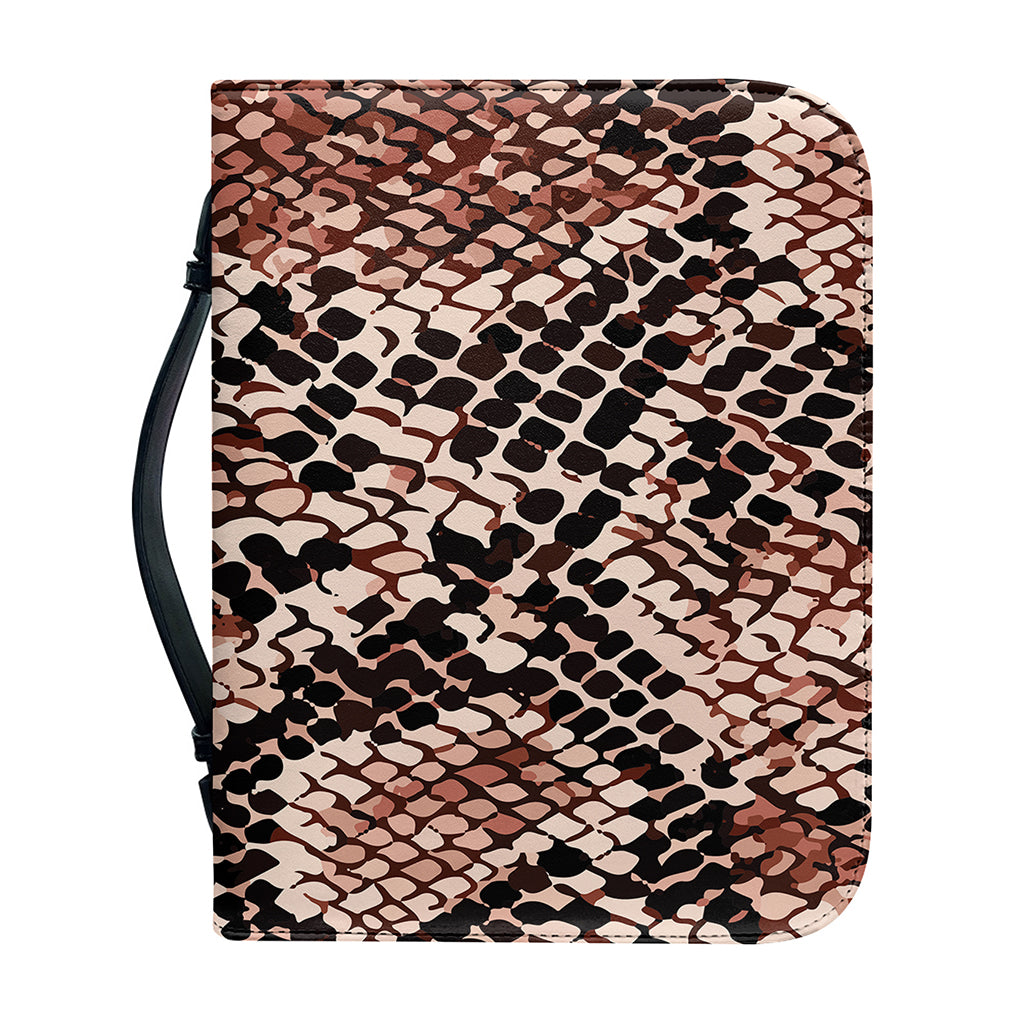Watercolor Snakeskin Print Leather Bible Cover