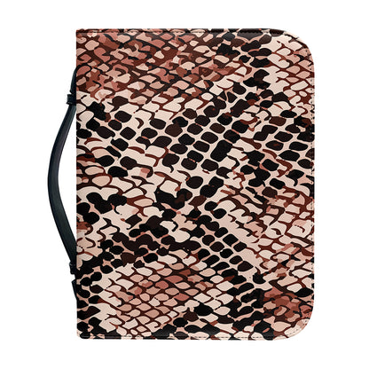 Watercolor Snakeskin Print Leather Bible Cover