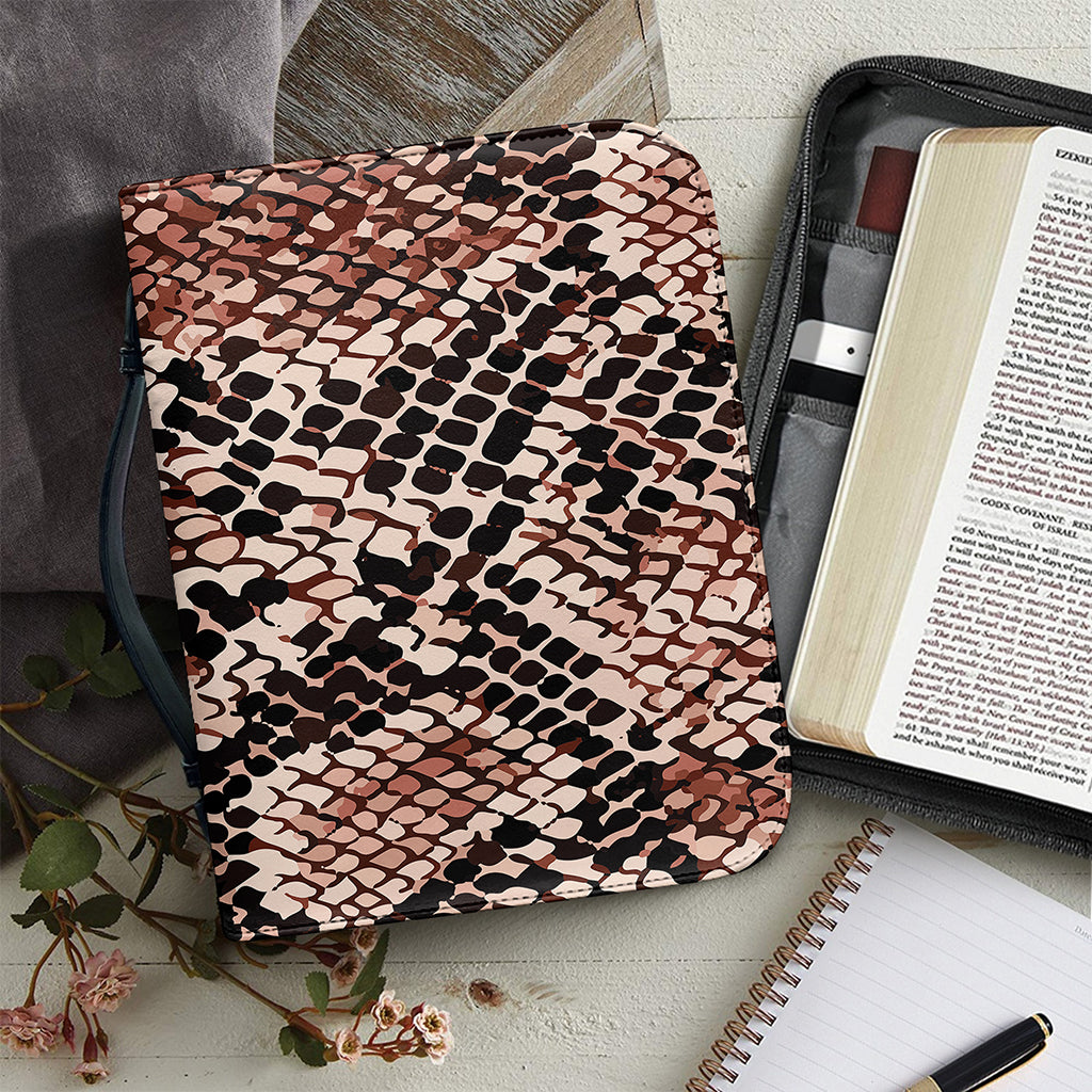 Watercolor Snakeskin Print Leather Bible Cover