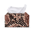 Watercolor Snakeskin Print Leather Tissue Box Cover