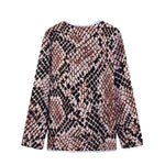 Watercolor Snakeskin Print Long Sleeve Short Coat