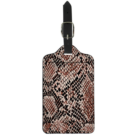 Watercolor Snakeskin Print Luggage Tag