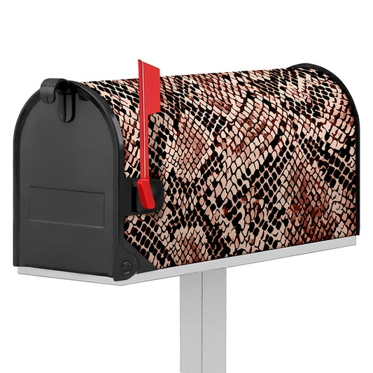Watercolor Snakeskin Print Mailbox Cover