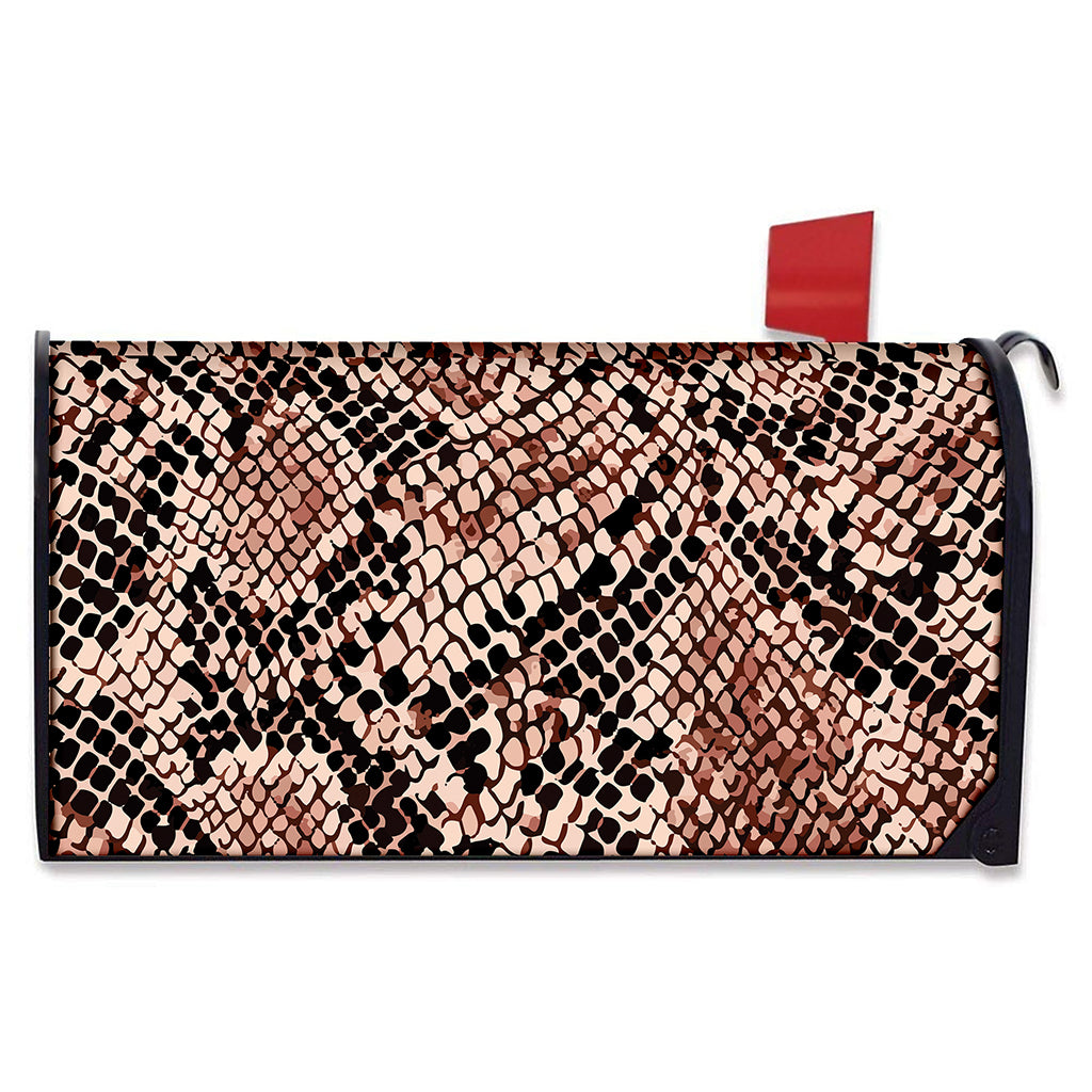Watercolor Snakeskin Print Mailbox Cover