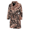 Watercolor Snakeskin Print Men's Bathrobe