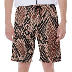 Watercolor Snakeskin Print Men's Beach Shorts