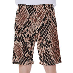 Watercolor Snakeskin Print Men's Beach Shorts