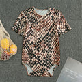 Watercolor Snakeskin Print Men's Bodysuit