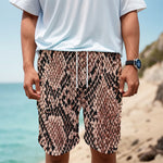 Watercolor Snakeskin Print Men's Cargo Shorts