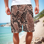 Watercolor Snakeskin Print Men's Cargo Shorts