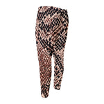 Watercolor Snakeskin Print Men's Compression Pants