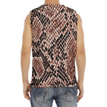 Watercolor Snakeskin Print Men's Fitness Tank Top