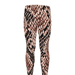 Watercolor Snakeskin Print Men's leggings