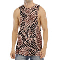 Watercolor Snakeskin Print Men's Muscle Tank Top