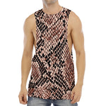 Watercolor Snakeskin Print Men's Muscle Tank Top