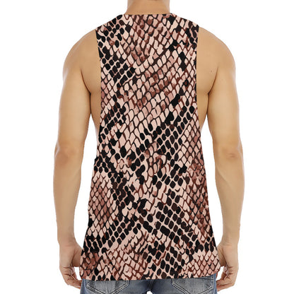 Watercolor Snakeskin Print Men's Muscle Tank Top
