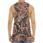 Watercolor Snakeskin Print Men's Muscle Tank Top