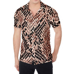 Watercolor Snakeskin Print Men's Shirt