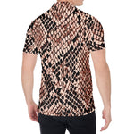 Watercolor Snakeskin Print Men's Shirt