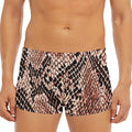 Watercolor Snakeskin Print Men's Short Boxer Briefs