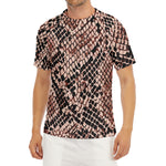 Watercolor Snakeskin Print Men's Short Sleeve Rash Guard