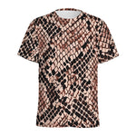 Watercolor Snakeskin Print Men's Sports T-Shirt