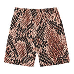 Watercolor Snakeskin Print Men's Swim Trunks