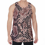 Watercolor Snakeskin Print Men's Velvet Tank Top