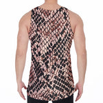 Watercolor Snakeskin Print Men's Velvet Tank Top