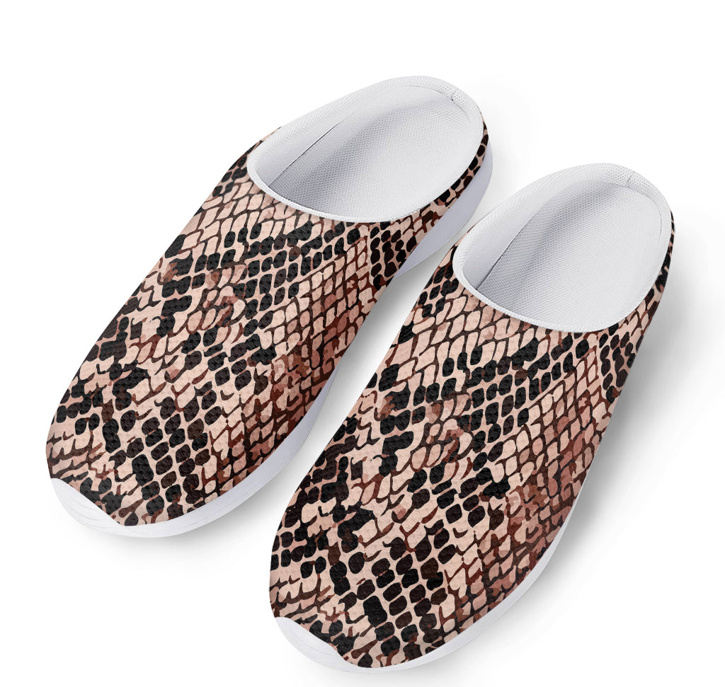 Watercolor Snakeskin Print Mesh Casual Shoes