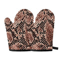 Watercolor Snakeskin Print Oven Mitts