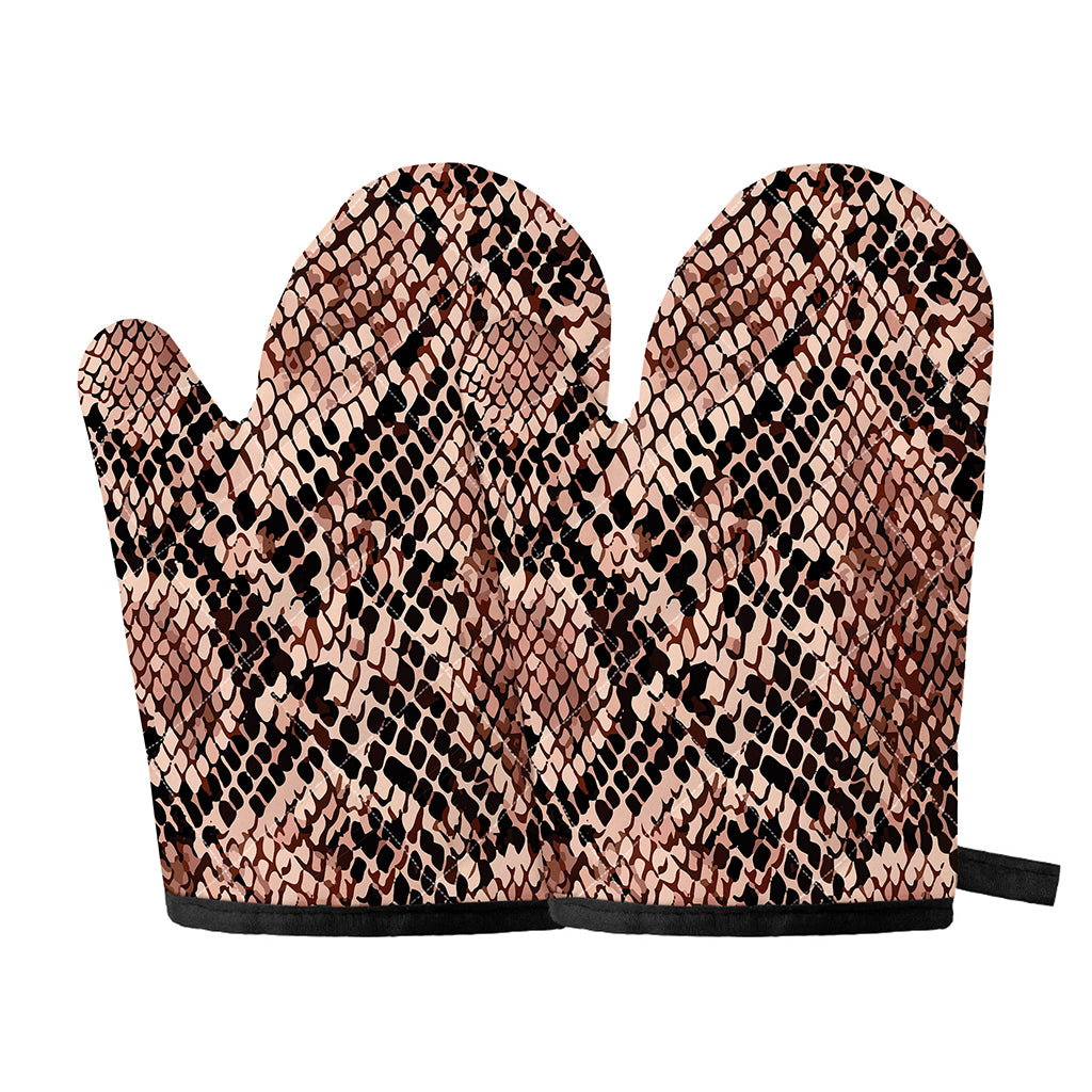 Watercolor Snakeskin Print Oven Mitts
