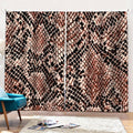Watercolor Snakeskin Print Pencil Pleat Curtains