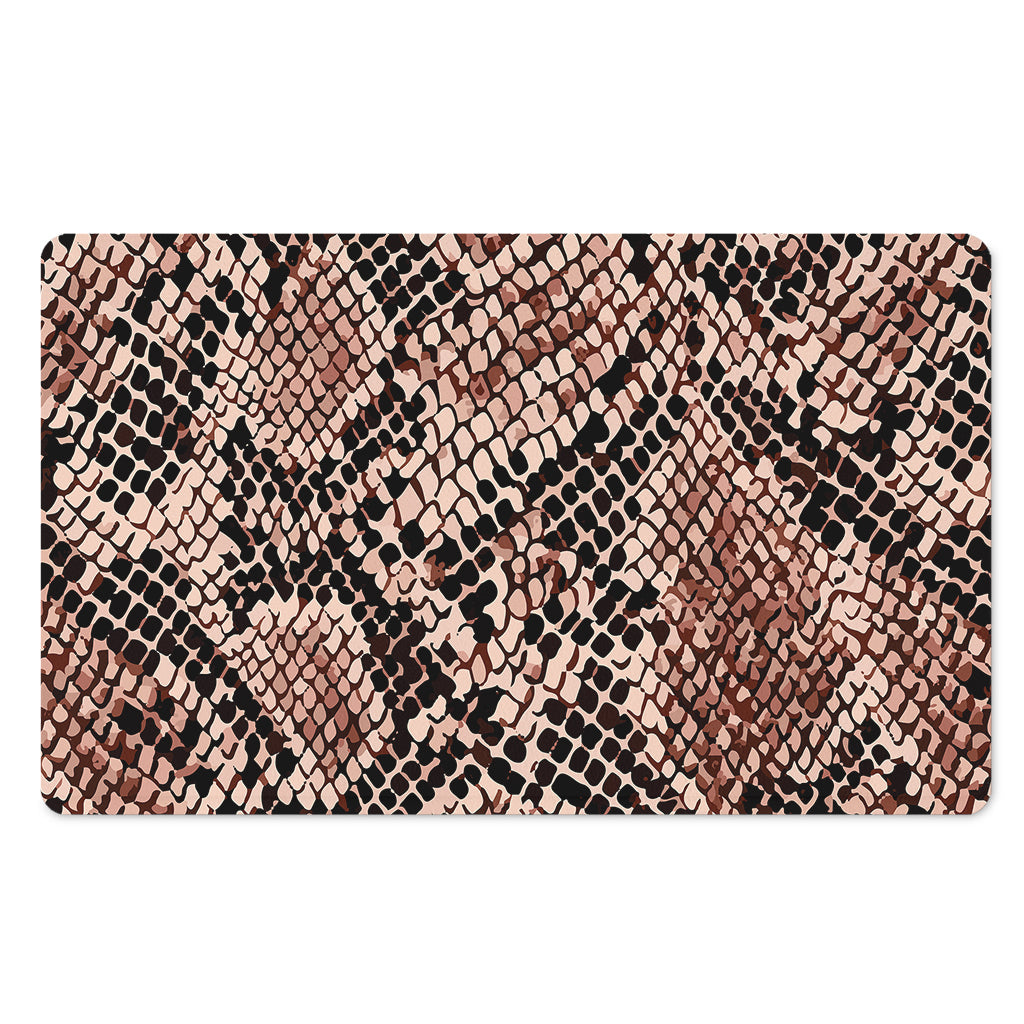 Watercolor Snakeskin Print Polyester Doormat
