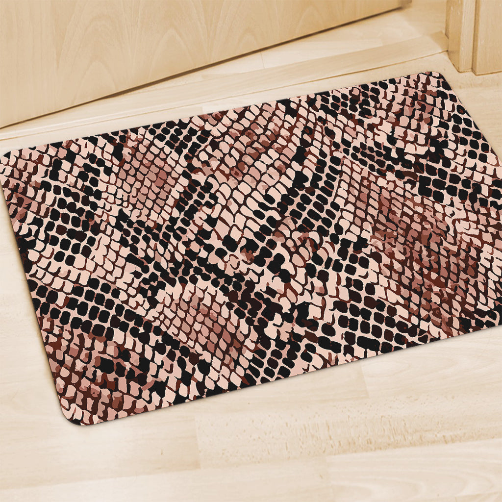 Watercolor Snakeskin Print Polyester Doormat