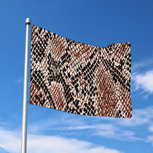 Watercolor Snakeskin Print Polyester Flag