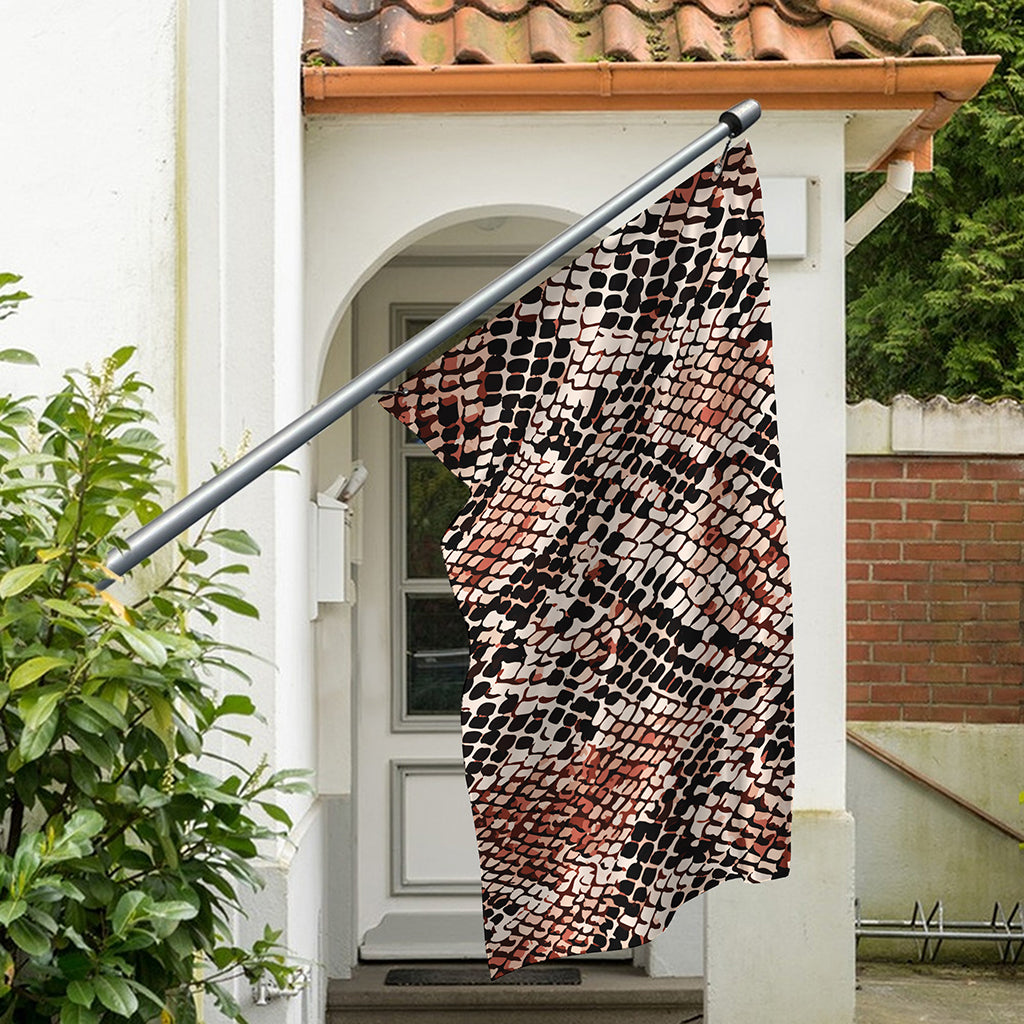 Watercolor Snakeskin Print Polyester Flag