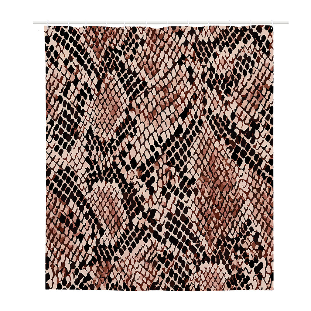 Watercolor Snakeskin Print Polyester Shower Curtain
