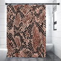 Watercolor Snakeskin Print Premium Shower Curtain