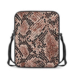 Watercolor Snakeskin Print Rectangular Crossbody Bag