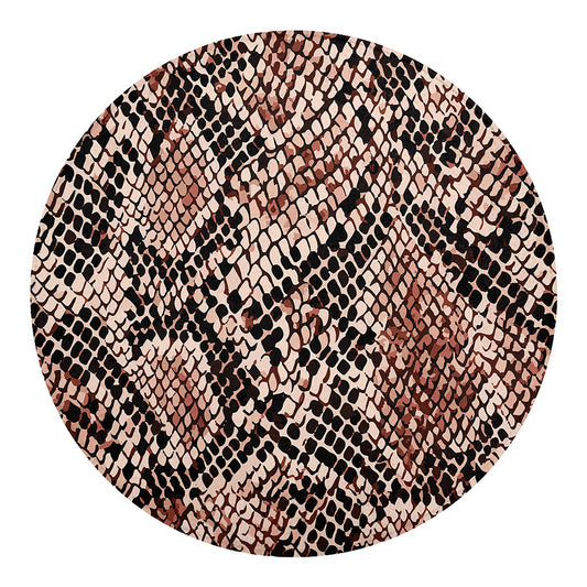 Watercolor Snakeskin Print Round Blanket
