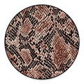 Watercolor Snakeskin Print Round Floor Mat